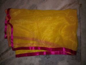 Yellow Pink Kids Lehenga Choli Set