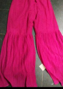 Pink sharara Pants With Kurta And Duppata