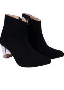Velvet Transparent heel boots