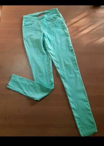 Aqua Colored Skinny Jeans