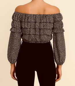 Animal Print Off-Shoulder Top