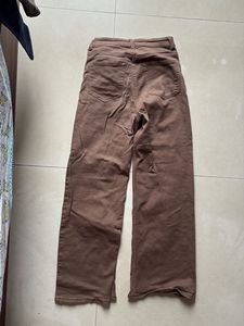 Brown Wide Leg Jeans