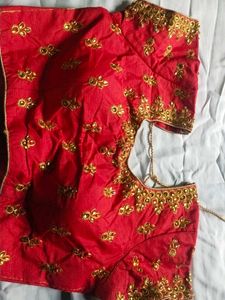 Red Embroidered Blouse