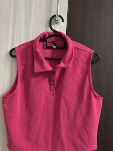 Tokyo Talkies Sleeveless Solid Women Pink Top