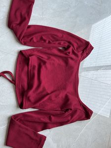 Burgundy Crop Top