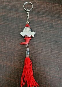 Lord Shri Ganpati Ganesh Keychain Red Colour