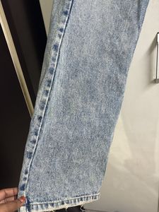 Acid Wash Wide Leg Jeans high waist