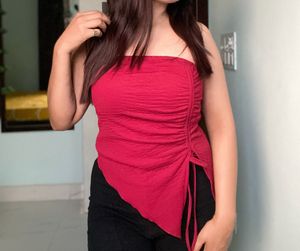 Chic Burgundy Tube Top