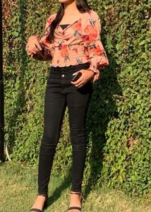 Flower print top