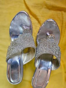 Elegant silver sandal