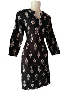 Black Printed Kurti Dress