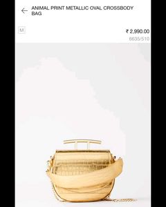 100% Original Zara Gold Bag