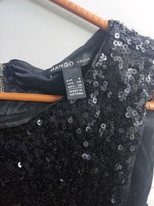 Mango BlackSequin Party Dress