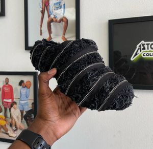 Ripped Black Denim Crocs