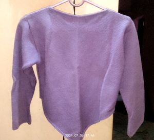 Lavender Aesthetic Crop Shirt
