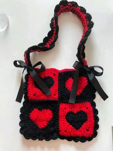 Heart Crochet Handbag