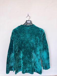Emerald Green Chenille  Sweater