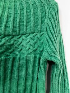 Green Flared Sleeve Sweater