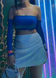 Stylish Blue Tube Top