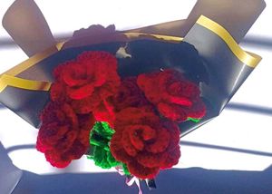 Handmade Crochet Rose Bouquet