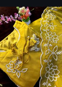 premium organza embroidered suit set