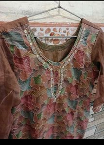 Embellished salwar suit set