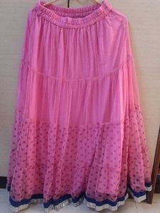 Pink Layered Ethnic Skirt