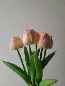 Combo 5 Faux Tulips Pink