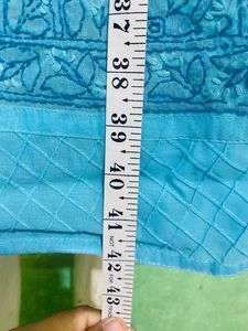 New Lakhnvi Blue Kurta