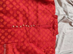 Rakhi Sale 🔥🔥🔥Red Embroidered Kurta