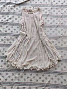 Cream Ruffle Dress