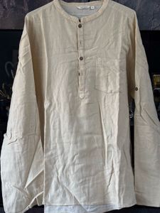 Men's Lightweight Linen Short Kurta