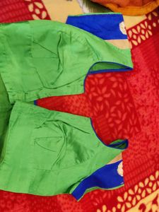 Pink Embroidered Saree with stiched blouse