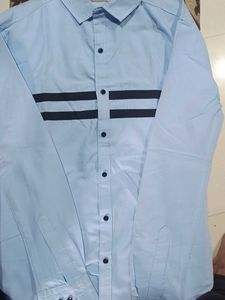 Light Blue Striped Button-Down
