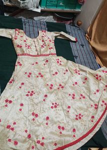 Rose Embroidery Party Wear Gown