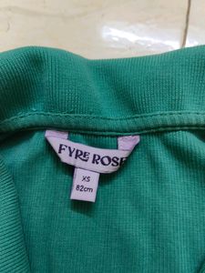 Chic Sea Green Polo Crop Top {Price negotiable}
