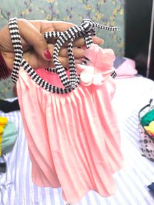 Girls&#39; Pink Top &amp; Skirt Set