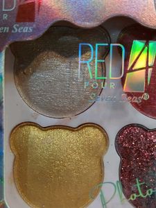 Red 4 Hlighter blush, glitter, eye shadow.hter blu