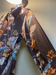 Floral Silk Wrap Dress
