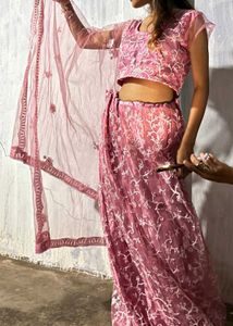 Women Lehenga Choli Rose Pink
