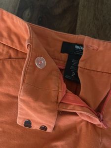 Strechable Trending Orange Frill Shorts