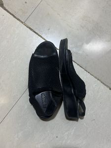!discount! Black Slip On Open Toe Sandals