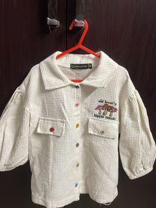 White Baloon Sleves Top
