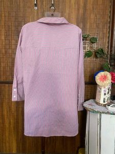 Pink Striped Shirt For Women