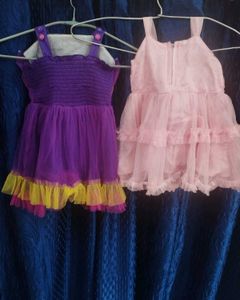 🎉SALE🎉 Girls Net Frocks,COMBO OF 2(for1to2Years)