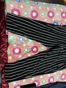 Striped Tie Waist Pants