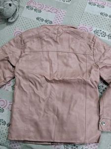 leather peach colour jacket