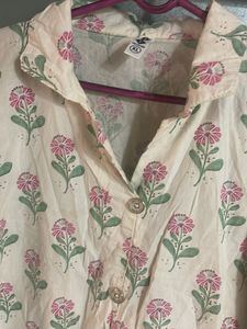 Floral Print Button-Up Shirt