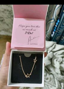 Giva Crossed Lovers Rose Gold Necklace