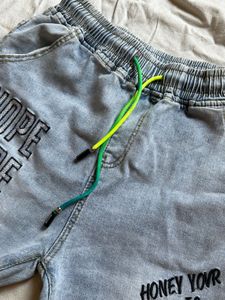 Graphic Denim Shorts